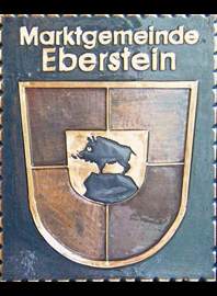                                                            
                     
 Kupferbild                                 
  Gemeindewappen Kärnten            
 Marktgemeinde Eberstein 
                              
   Bezirk   Sankt Veit                                                                 jedes Bild ein "Unikat"
 Kupferrelief  Handarbeit