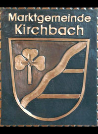                                                           
                     
 Kupferbild                                 
  Gemeindewappen Kärnten            
   Marktgemeinde  Kirchbach
                              
   Bezirk    Hermagor                                                                  jedes Bild ein "Unikat"
 Kupferrelief  Handarbeit
