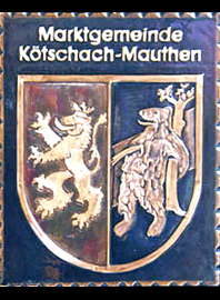                                                            
                     
 Kupferbild                                 
  Gemeindewappen Kärnten                    
   Marktgemeinde                                  Kötschach-Mauthen
                              
   Bezirk    Hermagor                                                                 jedes Bild ein "Unikat"
 Kupferrelief  Handarbeit