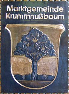  Krummnussbaum Gemeindewappen Kupferbild 