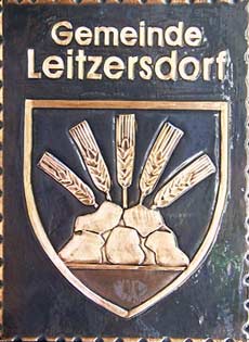  Leitzersdorf Gemeindewappen Kupferbild 