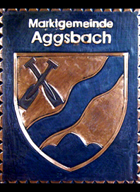              Kupferbild                   Gemeindewappen             Marktgemeinde                     Aggsbach                                                          jedes Bild ein "Unikat"
 Kupferrelief  Handarbeit
