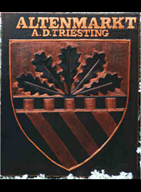                 Kupferbild                         Gemeindewappen                 Marktgmeinde            Altenmarkt an der                      Triesting                                                    jedes Bild ein "Unikat"
 Kupferrelief  Handarbeit