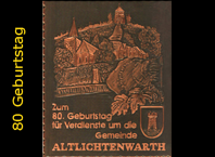   Kupferbild Gemeindewappen  Altlichtenwarth                                           Partnerschaft Italien                  jedes Bild ein "Unikat"
 Kupferrelief  Handarbeit