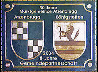 
                              
Kupferbild   Partnerwappenwappen Marktgmeinde   Atzenbrugg Königstetten                                                             jedes Bild ein "Unikat"
 Kupferrelief  Handarbeit