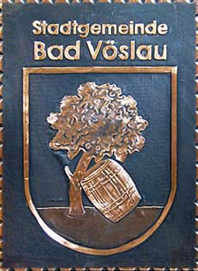                                      Kupferbild                    Gemeindewappen 
                Stadtgemeinde 
   Bad Vöslau                                                             Niederösterreich                                         jedes Bild ein "Unikat"
 Kupferrelief  Handarbeit