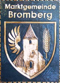              Kupferbild                   Gemeindewappen                 Marktgemeinde                             Bromberg                                                                                                     jedes Bild ein "Unikat"
 Kupferrelief  Handarbeit