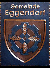                         
Kupferbild                                     
Gemeindewappen                         Gemeinde  Eggendorf 
                                                                    jedes Bild ein "Unikat"
 Kupferrelief  Handarbeit