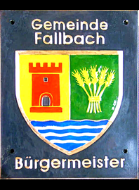                      Kupferbild                                   Gemeindewappen                           
Gemeinde  Fallbach                                                                                                                       jedes Bild ein "Unikat"
 Kupferrelief  Handarbeit