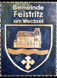                         Kupferbild                            Gemeindewappen                        Gemeinde  Feistritz am  Wechsel                                                                                                           jedes Bild ein "Unikat"
 Kupferrelief  Handarbeit
