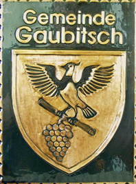            Kupferbild            Gemeindewappen            Gemeinde    Gaubitsch         Bezirk Mistelbach                            Niederösterreich                            jedes Bild ein "Unikat"
 Kupferrelief  Handarbeit
