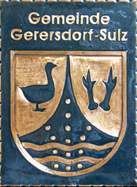            Kupferbild            Gemeindewappen          
 Gerersdorf Sulz              
 Bezirk Güssing im Burgenland 
                                                             jedes Bild ein "Unikat"
 Kupferrelief  Handarbeit