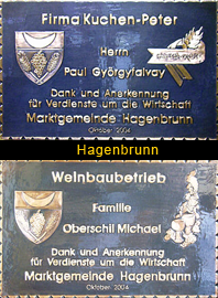                         Kupferbild                            Gemeindewappen          Marktgemeinde   Hagenbrunn                                                                                                          jedes Bild ein "Unikat"
 Kupferrelief  Handarbeit