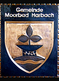                         Kupferbild                            Gemeindewappen          Gemeinde  Moorbad Harbach                                                                                                          jedes Bild ein "Unikat"
 Kupferrelief  Handarbeit