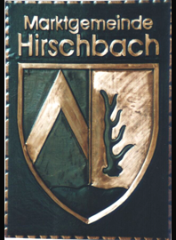                         Kupferbild                            Gemeindewappen 
                     
Marktgemeinde   Hirschbach   
                    
Bezirk Gmünd 
                   
                                                                  
Niederösterreich              
                                              jedes Bild ein "Unikat"
 Kupferrelief  Handarbeit