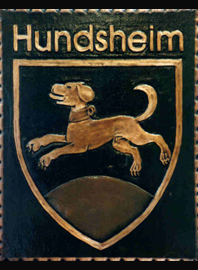                         
Kupferbild                            Gemeindewappen 
         
Gemeinde  Hundsheim  
                             Bezirk Bruck an der Leitha                        Niederösterreich                                                       jedes Bild ein "Unikat"
 Kupferrelief  Handarbeit