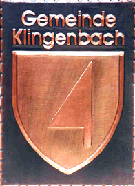      Gemeindewappen             
Klingenbach                                                                                  jedes Bild ein "Unikat"
 Kupferrelief  Handarbeit