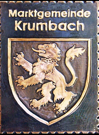                                                                              Gemeindewappen                       
  Gemeindewappen Krumbach                               
                                      Niederösterreich                                                        
                       
jedes Bild ein "Unikat"
 Kupferrelief  Handarbeit