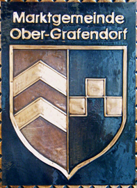                                                                    
Gemeindewappen
               
Marktgemeinde Ober-Grafendorf  
 Bezirk   Sankt Pölten-Land                  
Niederösterreich                                   
 

                                                            jedes Bild ein "Unikat"
 Kupferrelief  Handarbeit