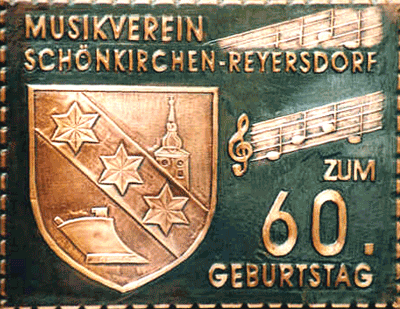             Musikverein Gemeinde        Schönkirchen Reyersdorf               Geburtstag  Kupferrelief                              	                                                            	                                                                             
                                                                          Kupferrelief 
als besonderes Geschenk
  jedes Bild ein "Unikat"
          Handarbeit 