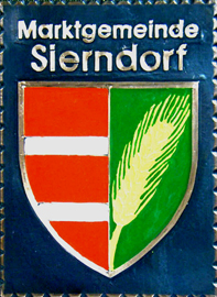                                                                    
Gemeindewappen
               

Gemeinde Sierndorf    
Bezirk Korneuburg           
Niederösterreich                                   
 

                                                            jedes Bild ein "Unikat"
 Kupferrelief  Handarbeit