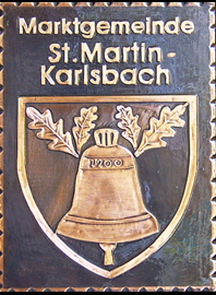                                                                    
Gemeindewappen
               
Marktgemeinde 
St. Martin-Karlsbach  
Bezirk Melk           
Niederösterreich                                   
 

                                                            jedes Bild ein "Unikat"
 Kupferrelief  Handarbeit