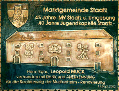         Musikhaus Marktgemeinde         Staatz Bgm Leopold Muck   	             	                 	                                               	                                                                             
                                                                          Kupferrelief 
als besonderes Geschenk
  jedes Bild ein "Unikat"
          Handarbeit 