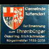   Gemeindewappen Tattendorf  Kupferbild  Handarbeit    