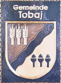                                                                              Gemeindewappen                                 
Gemeinde Tobaj                 
Bezirk   Burgenland                                                                                  
                          
jedes Bild ein "Unikat"
 Kupferrelief  Handarbeit