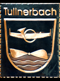                                                                              Gemeindewappen             
Marktgemeinde Tullnerbach                  
 Bezirk St. Pölten     Niederösterreich                         
                          
jedes Bild ein "Unikat"
 Kupferrelief  Handarbeit