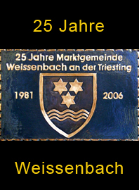                                                                              Gemeindewappen         
          
 Marktgemeinde  Weißenbach a d Triesting 
                
                                                                                                                                                                                                                        
jedes Bild ein "Unikat"            
  Kupferrelief  Handarbeit