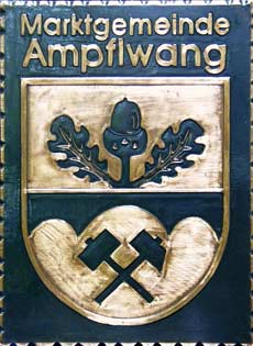 Ampflwang   Gemeindewappen Kupferbild 