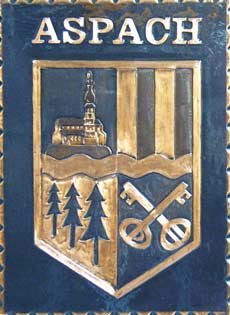 Aspach   Gemeindewappen Kupferbild 