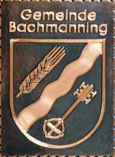 Bachmanning   Gemeindewappen Kupferbild 