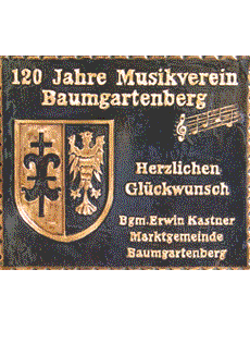 Baumgartenberg   Gemeindewappen Kupferbild 
