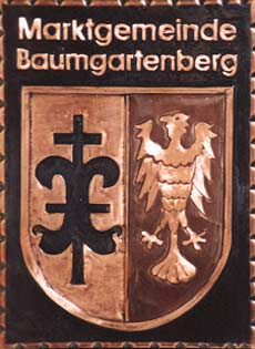 Baumgartenberg Gemeindewappen Kupferbild 