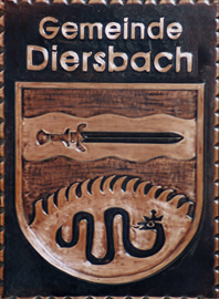               Gemeindewappen                                 
Gemeinde Diersbach 

             
bezirk  Schrding            
     
   Katastralgemeinden Angsss, Diersbach, Growaging, Kalling, Kindling und Schwabenhub. 
                             
  Oberösterreich 
                   
	                 
	Kupferbild                          jedes Bild ein "Unikat"
 Kupferrelief  Handarbeit