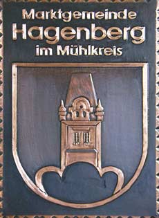Hagenberg   Gemeindewappen Kupferbild 
