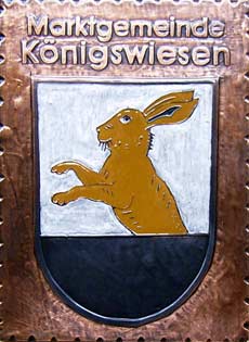 Knigswiesen   Gemeindewappen Kupferbild 