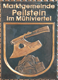                                                                    
Gemeindewappen                      
 Marktgemeinde
Peilstein im Mühlviertel   Oberösterreich 
                             
  
                               Marktgemeinde
    Bezirk Rohrbach                              
  Oberösterreich                                                                           jedes Bild ein "Unikat"
 Kupferrelief  Handarbeit