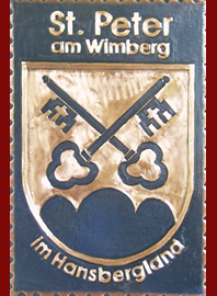      
 
               Gemeindewappen                     
Marktgemeinde
St.  Sankt Peter am Wimberg

             
            
     
 Bezirk Rohrbach   
                             
  Oberösterreich 
                   
	                 
	Kupferbild                          jedes Bild ein "Unikat"
 Kupferrelief  Handarbeit