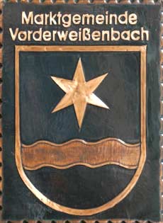 Vorderweissenbach   Gemeindewappen Kupferbild 