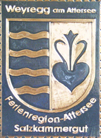                  
Kupferbild 
          
                 
Gemeindewappen Marktgmeinde            
 Weyregg am Attersee Oberösterreich 
                            
 Bezirk            .
                                                           
                    jedes Bild ein "Unikat"
 Kupferrelief  Handarbeit