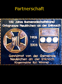  Neukirchen  Enknach  Oberösterreich Wappen in Farbe Kupferrelief  Kupferrelief 