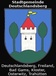                                                                    
Gemeindewappen                      
Stadtgemeinde  Deutschlandsberg   mit 1 Jänner 2015  Zusammenschluss mit den Gemeinden 
Bad Gams, Freiland bei Deutschlandsberg, Kloster , Trahütten, Osterwitz
 Weststeiermark  
                                            
 Steiermark                                                                               jedes Bild ein "Unikat"
 Kupferrelief  Handarbeit