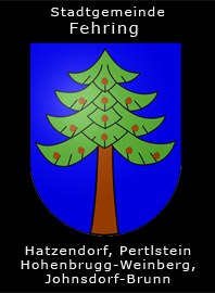                                                                     
Gemeindewappen                     
Stadtgemeinde  Fehring 
                                                                       Bezirk Südoststeiermark                      
 
                Steiermark                                                           jedes Bild ein "Unikat"
 Kupferrelief  Handarbeit