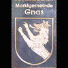 Gemeindewappen Marktgemeinde   Gnas                      
Baumgarten bei Gnas Aug-Radisch, Gnas, Grabersdorf, Maierdorf, Poppendorf, Raning, Trössing und Unterauersbach werden seit 2015 zur Marktgemeinde Gnas     
                               Bezirk Südoststeiermark 