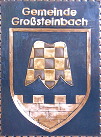                                                         
Gemeindewappen                        
 Gemeinde 	Großsteinbach                                                                                               
 
Bezirk Hartberg-Fürstenfeld 
                                                                                    
               
      Steiermark                                                   
                                                                           jedes Bild ein "Unikat"
 Kupferrelief  Handarbeit