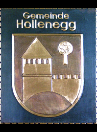                                                                  
Gemeindewappen                         Gemeinde  Hollenegg                                                                          
 
 Bezirk Deutschlandsberg 
Steiermark                                                                                      
               
                           
 Steiermark                                                                                jedes Bild ein "Unikat"
 Kupferrelief  Handarbeit