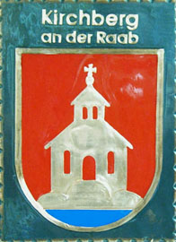 Kupferbild   Gemeindewappen   Wappen Gemeinde  Kirchberg   in der Oststeiermark                                                               jedes Bild ein "Unikat"
 Kupferrelief  Handarbeit